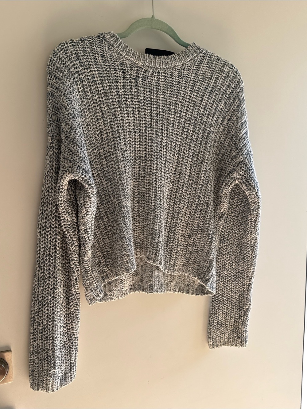 Cozy Marled Gray Women's Knit Sweater